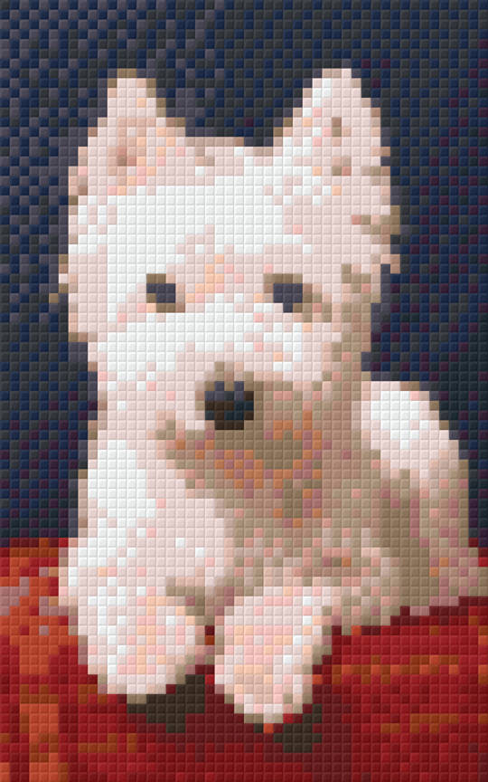  Westie Two [2] Baseplate PixelHobby Mini-mosaic Art Kit